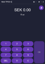 Point-of-Sale terminal för bitcoin.